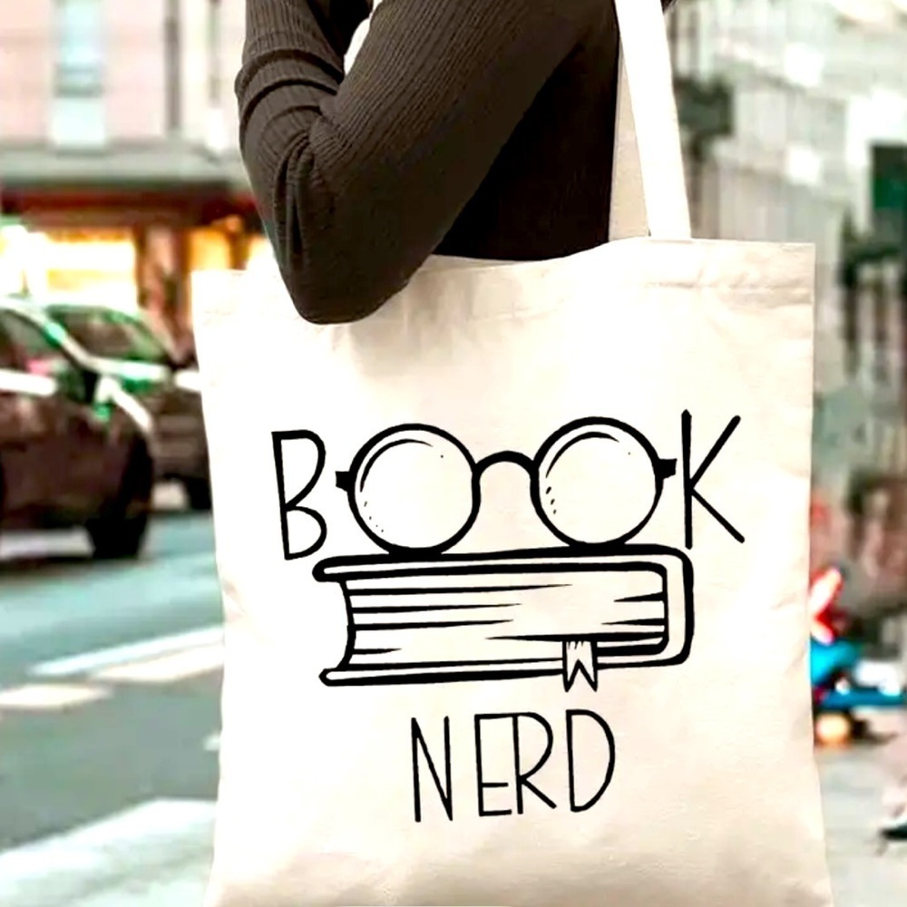 Minimalist Book Nerd tote!